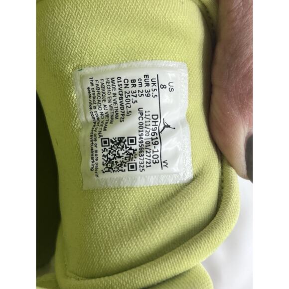 Air Jordan 1 Low Limelight Women’s Size 8 Dh9619-103 Line Green & White EUR39 - Picture 6 of 16